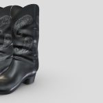 female western cowgirl boots 3d model