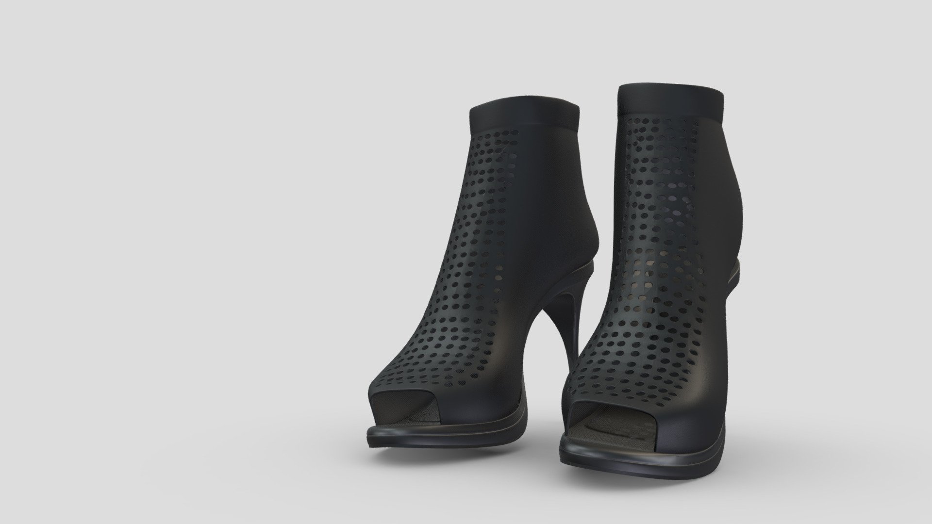 Hollow Out Peeptoe Female High Heel Boots