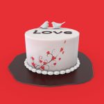 Love Cake With Birds