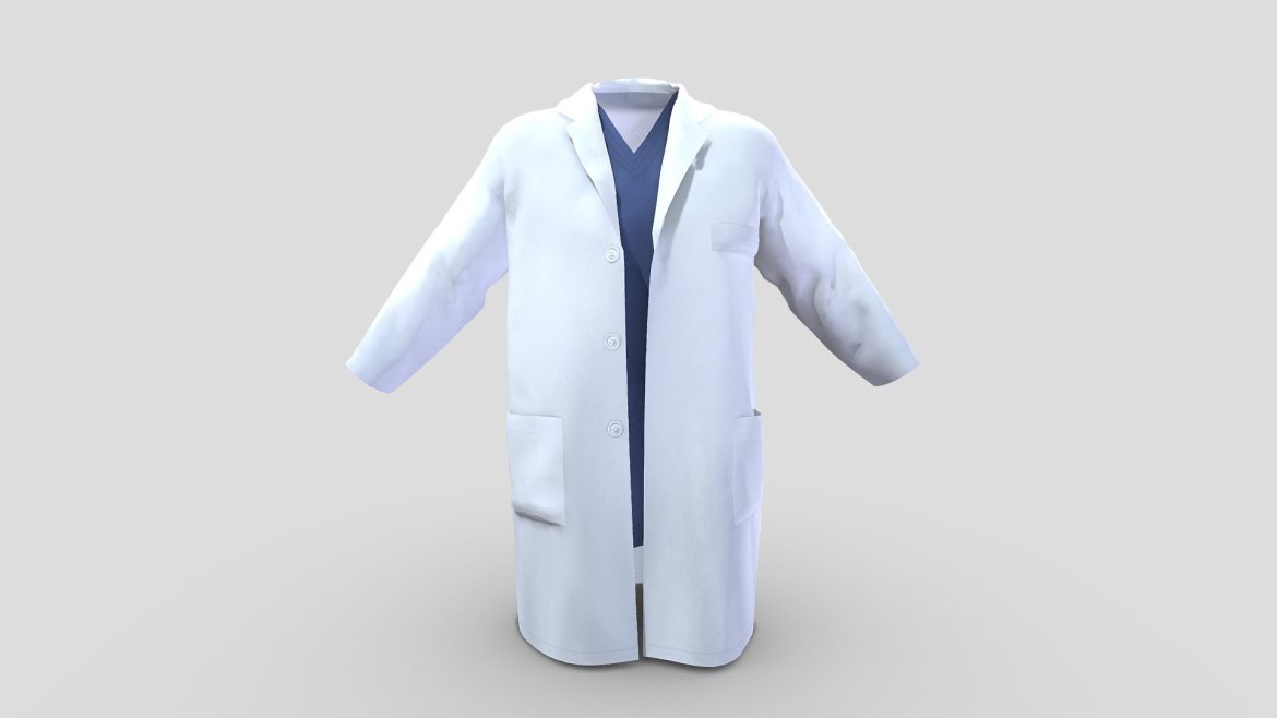 mens doctor uniform 3d model