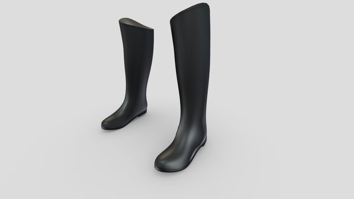 mens horse riding boots 3d model