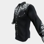 mens western shirt 3d model