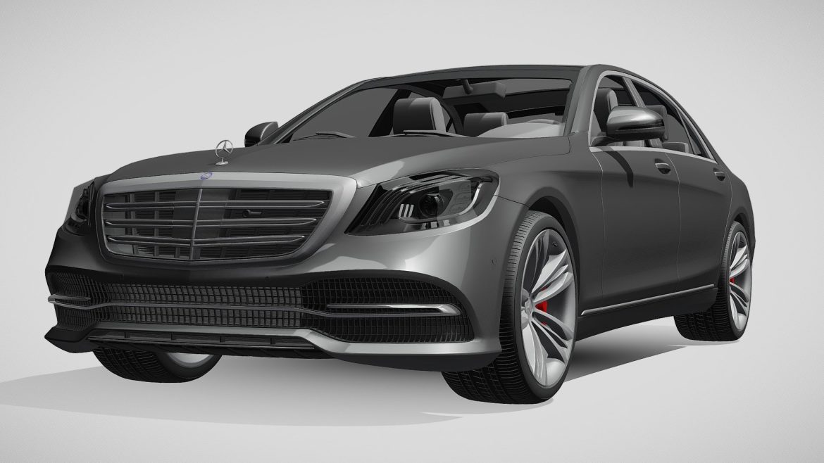 mercedes benz s 560 lang 4matic v222 2018 3d model