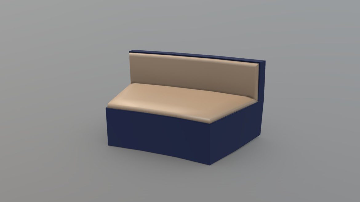 modular round couch 3d model