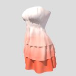 Strapless Sash Coctail Dress