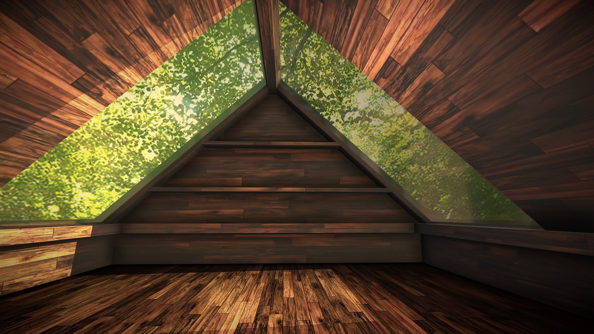 Wooden Triangle Sky Room