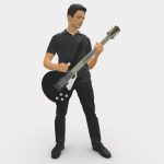 000967 guitarist 3d model