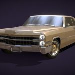 1966 cadillac coupe de ville 3d model