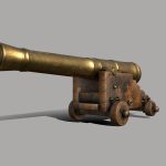 Brass Naval Cannon