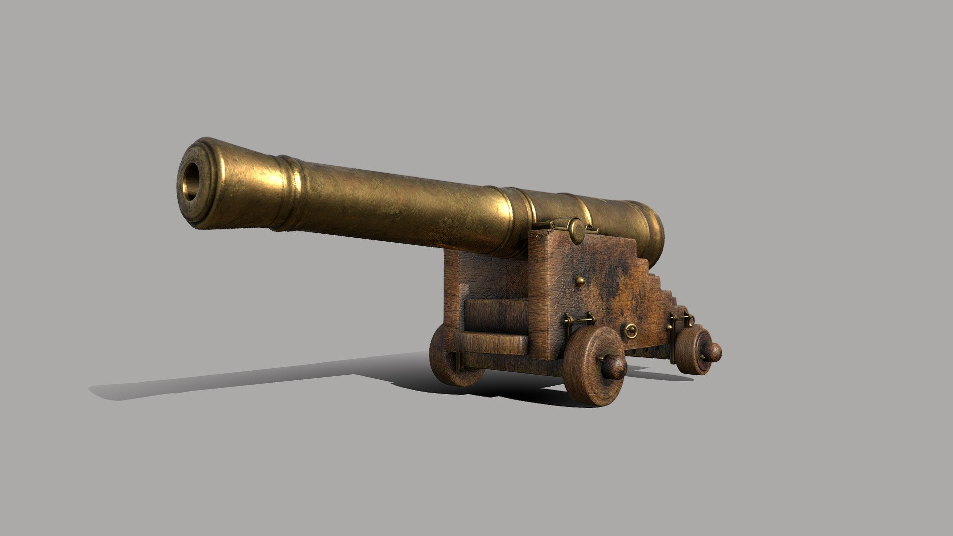 Brass Naval Cannon