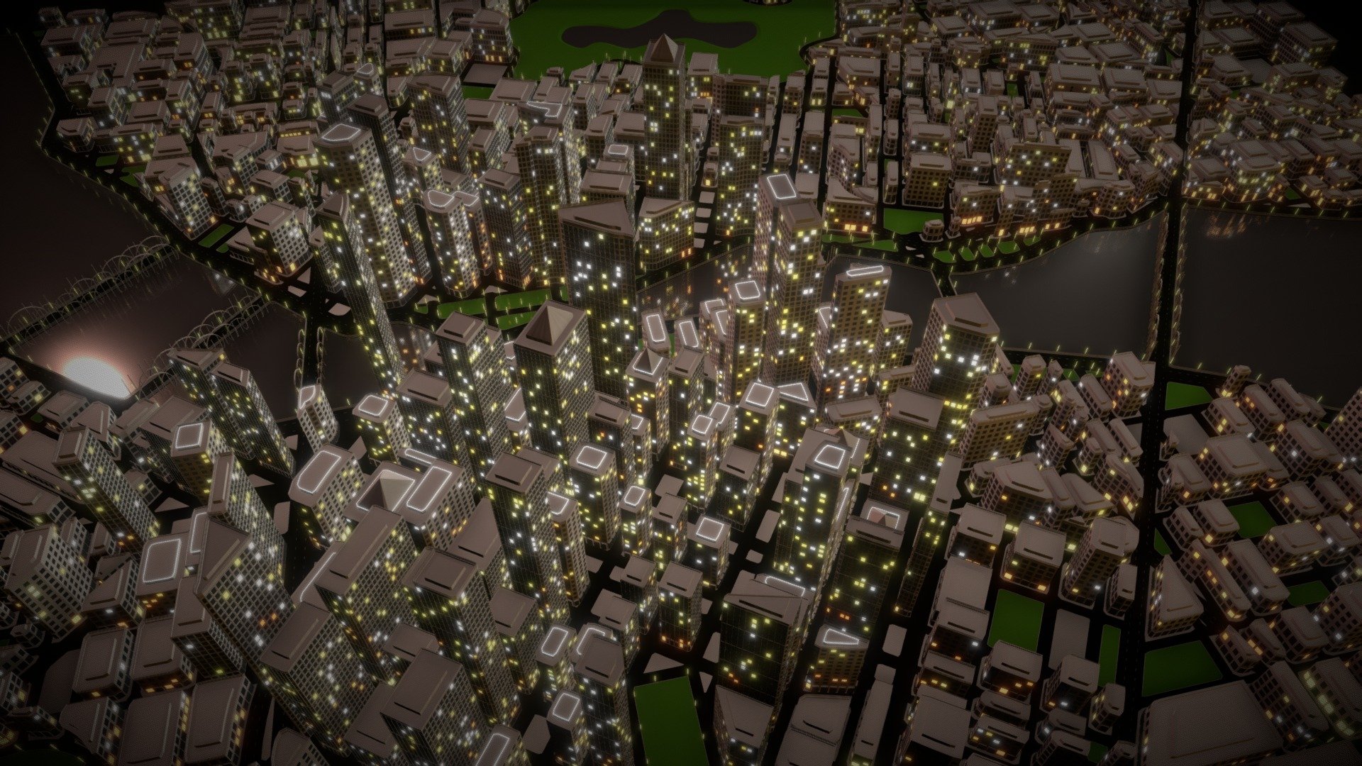 3D City A1 Night