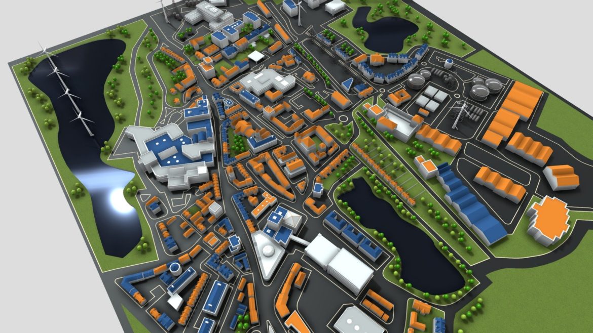 3d city map1 3d model