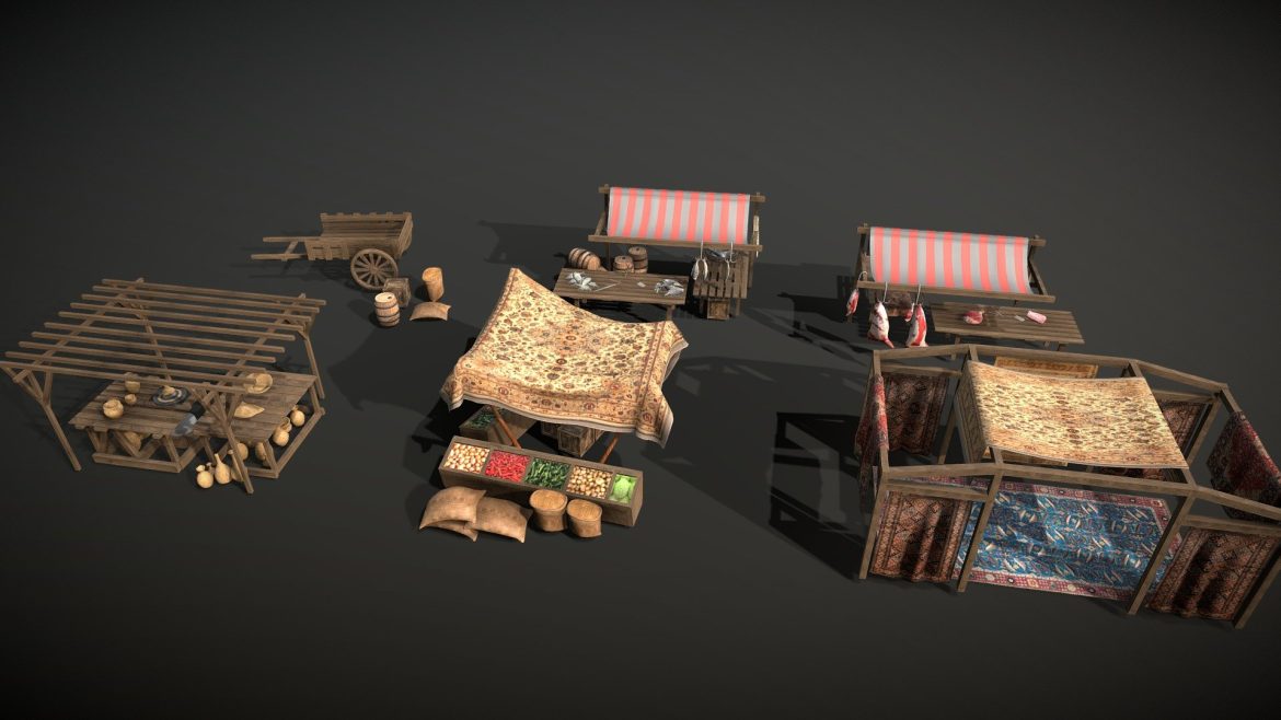 ancient market 3d model