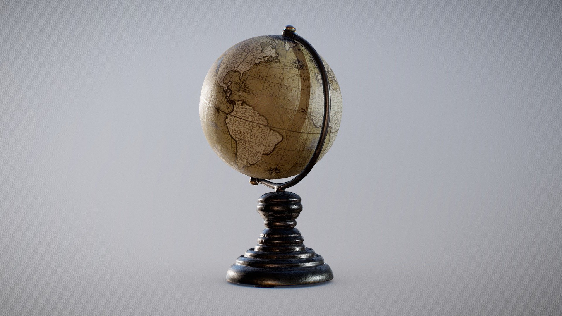 Antique Globe on Stand