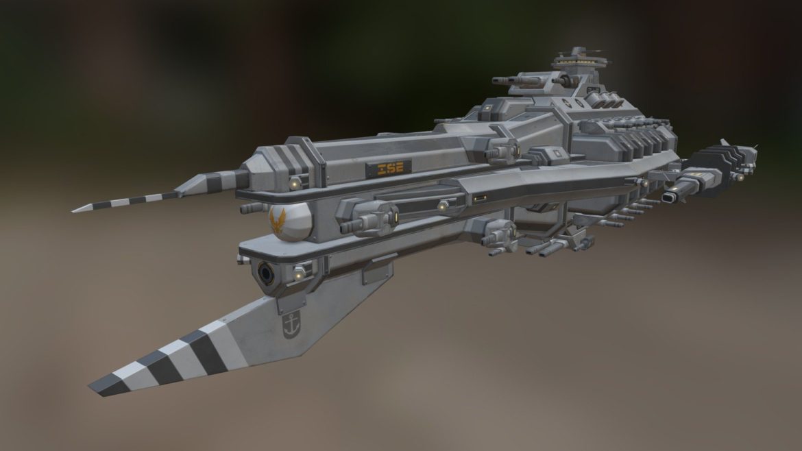 caesar class battleship bs s2 3d model