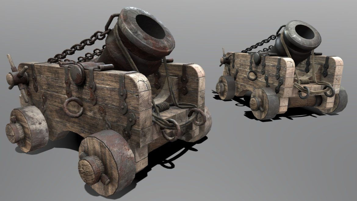 cannon bombarda 01 3d model
