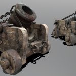 cannon bombarda 01 3d model