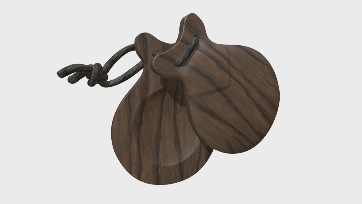 castanets clackers 3d model