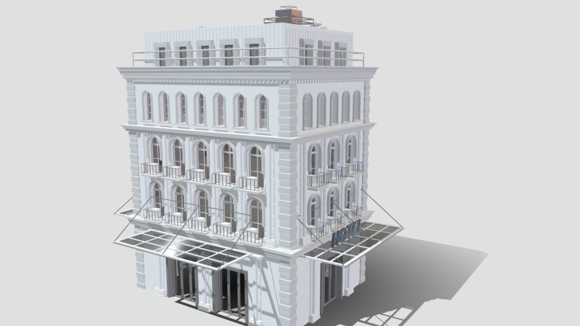 commercial building b 1 3d model