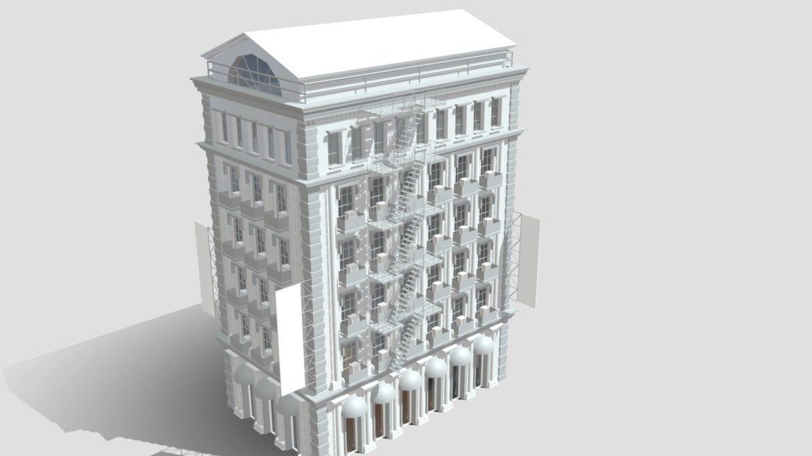 commercial building b 4 3d model