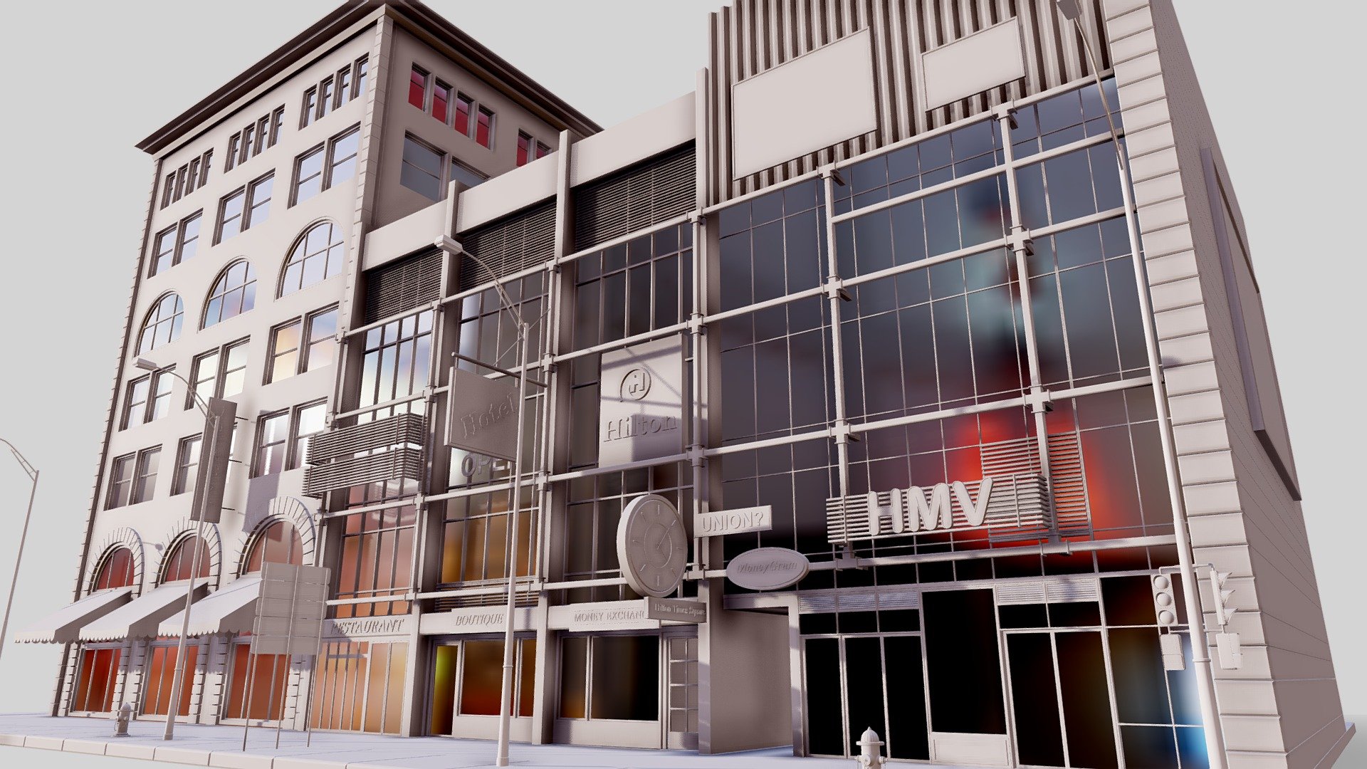 Commercial Building Facade 07
