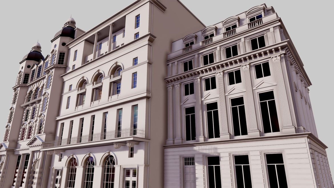 commercial building facade 11 3d model