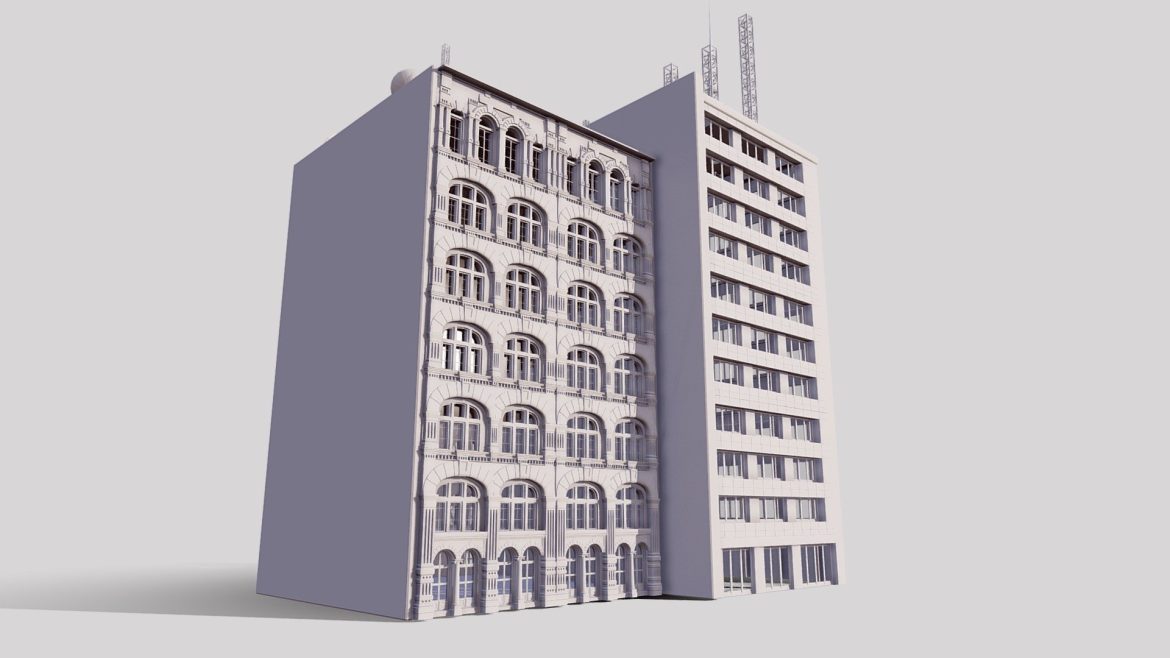 commercial building facade 13 3d model