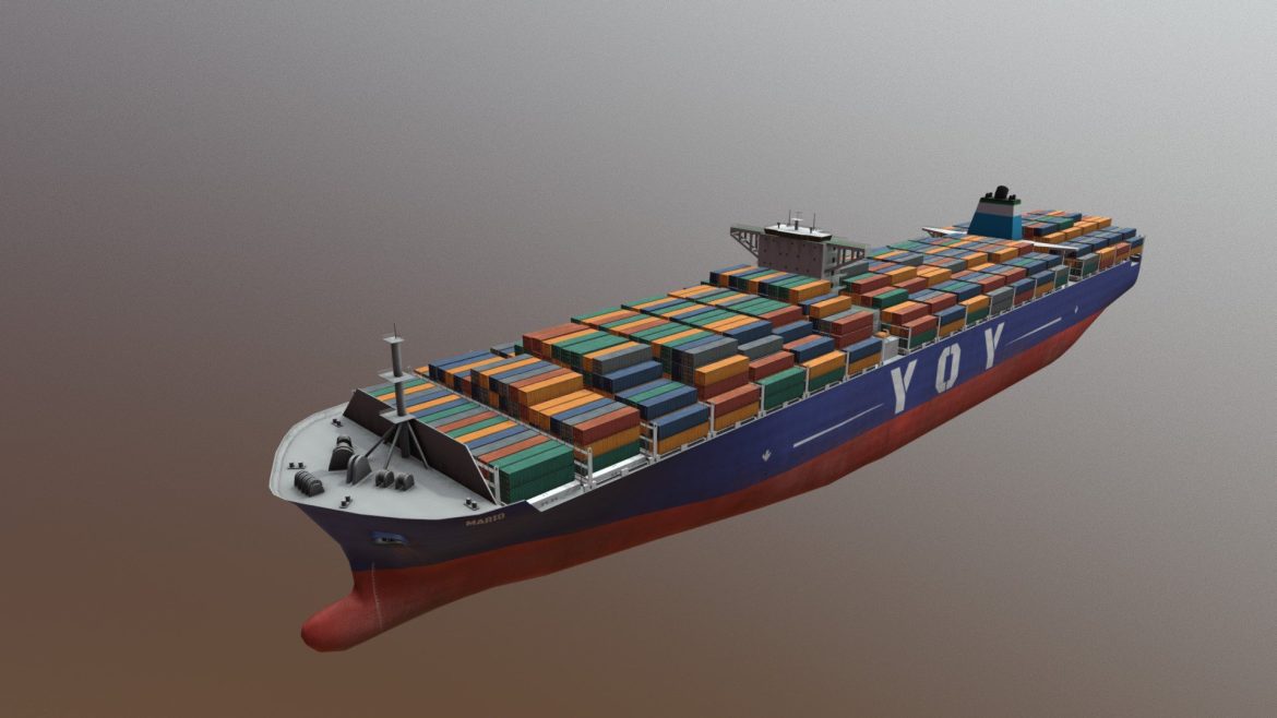 container ship 3d model