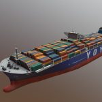 container ship 3d model
