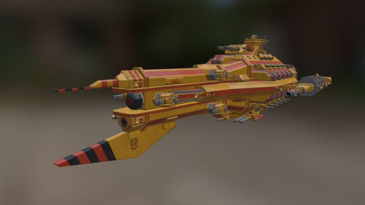 diamond class battleship bs s5 3d model