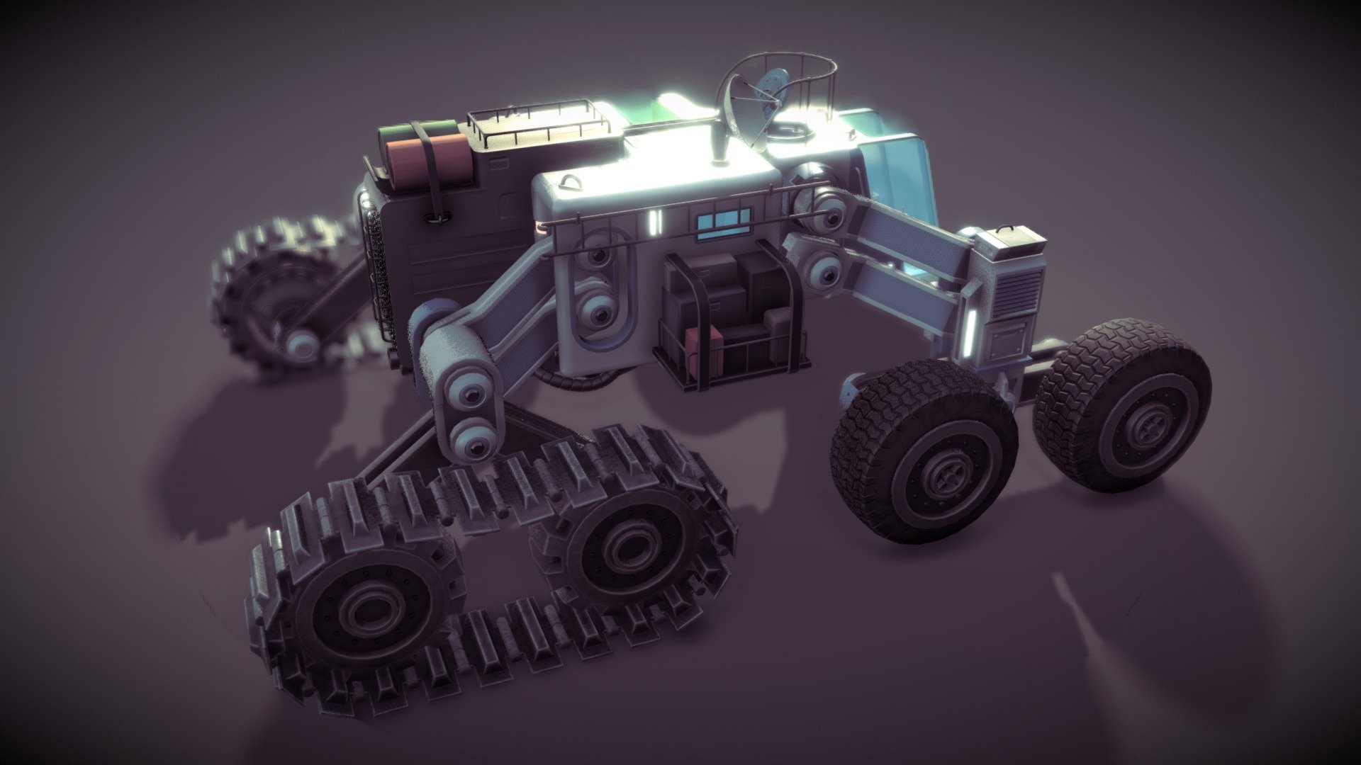 Eight-wheeled Space Exploration ATV