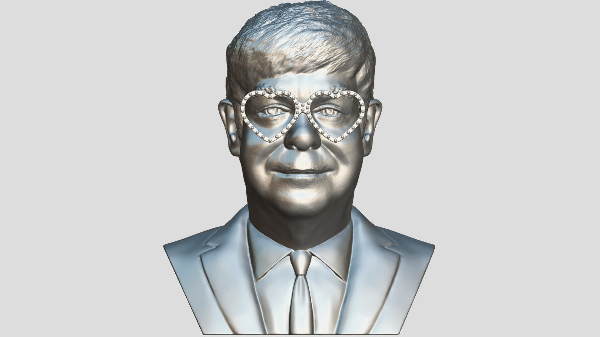 Elton John bust for 3D printing