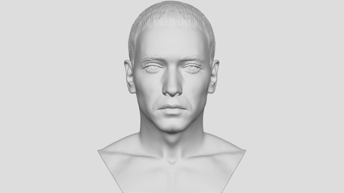 eminem bust for 3d printing 3d model