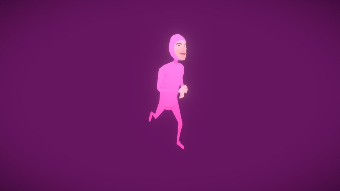 filthy guy pink guy filthy frank tv lowpoly 3d model