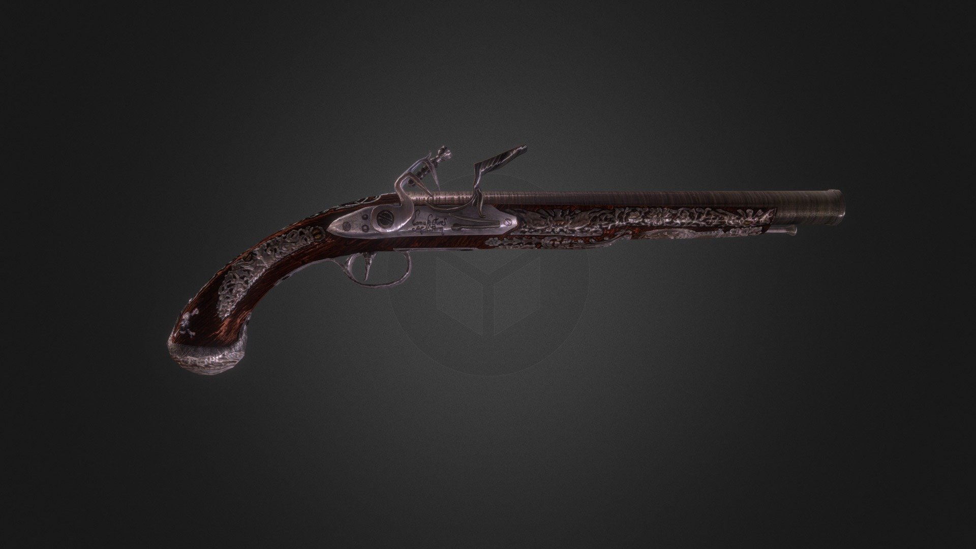 Flintlock pirate pistol