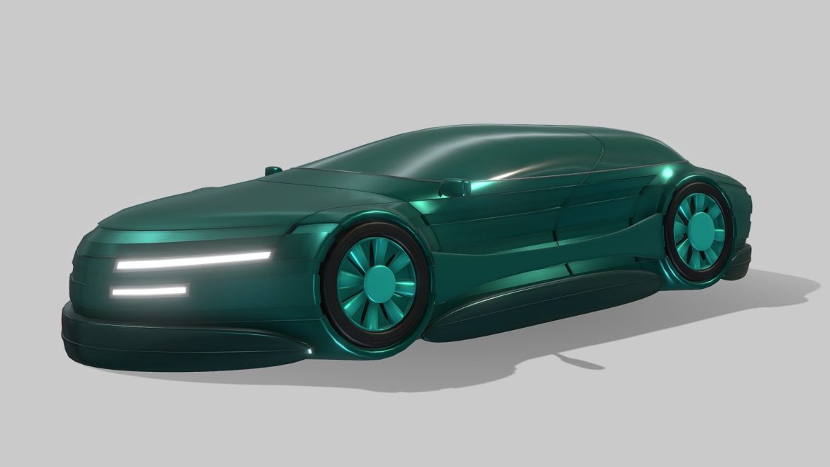 futuristic car 16 3d model