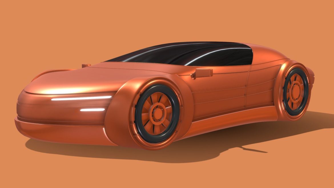 futuristic car 17 3d model