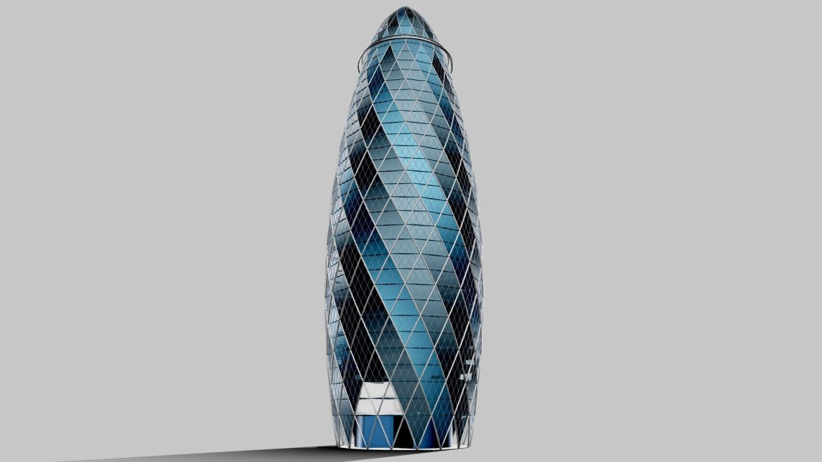 gherkin building 01 3d model