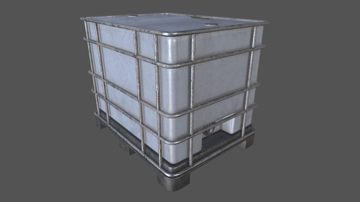 liquid container white pbr 3d model