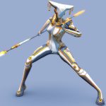 low poly cyborg zodiac theme libra 3d model