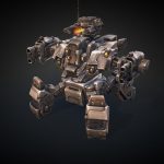 mech constructor heavy spider animated 3d model