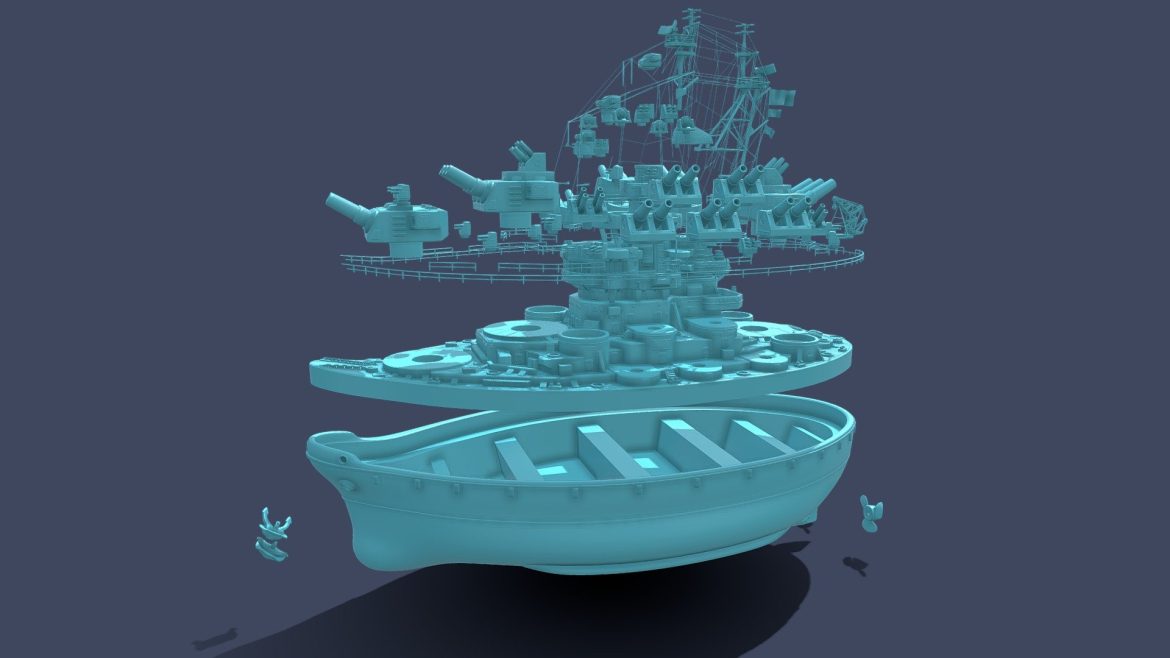 missouri battleship 3d print 3d model