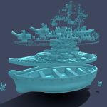 missouri battleship 3d print 3d model