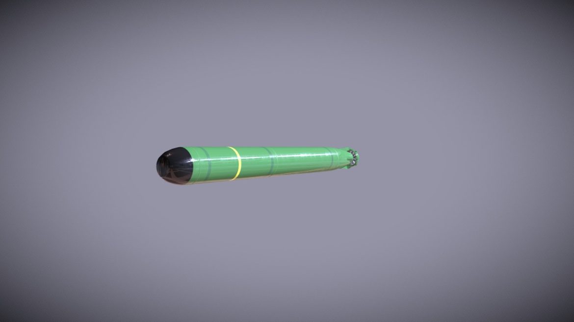 mk 48 adcap torpedo 3d model