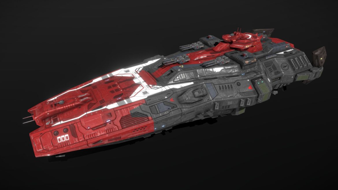 pirate clan battleship razorthorn 3d model