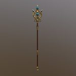 priestesss staff anime version 3d model