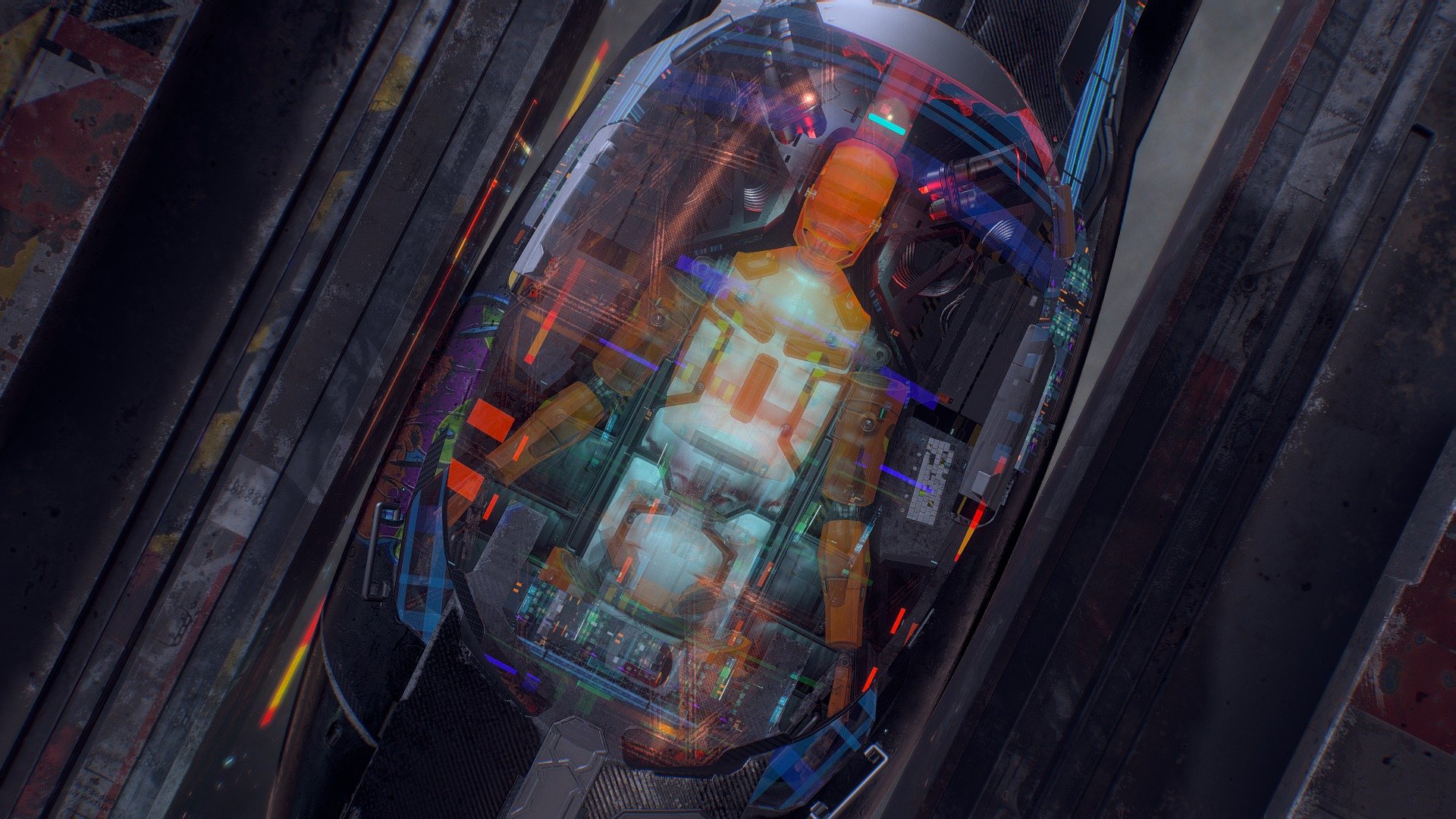 Sci Fi Life Pod / Hibernation Chamber