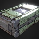 Sci-Fi Low Poly Container