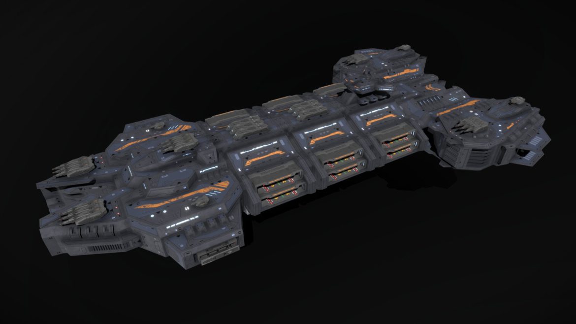 scifi battlecarrier orion 3d model