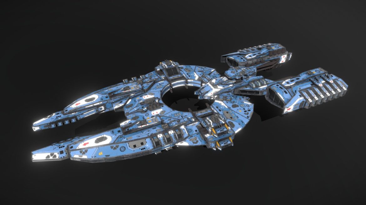 scifi battleship nomad 3d model